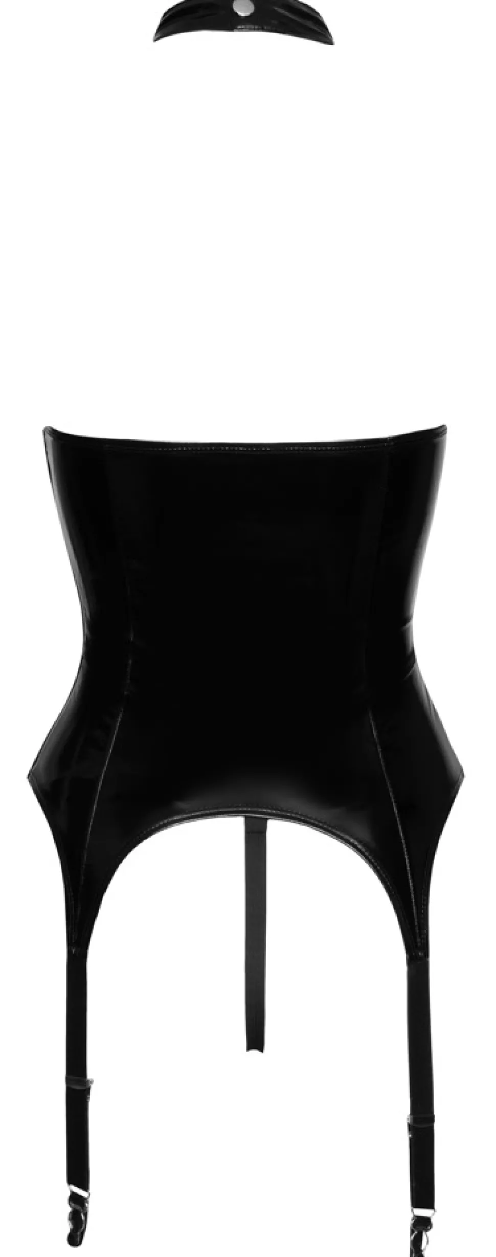 Lack Strapshemd mit Cut-out und String