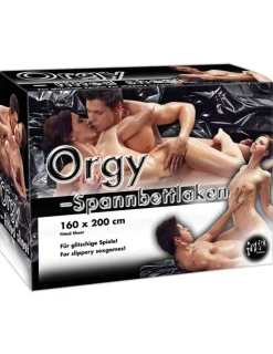 Lack-Spannbettlaken 160 x 200 cm schwarz