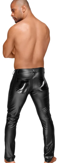 Lange Herren Hose im Powerwetlook