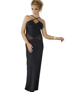 langes Kleid M/1068 schwarz