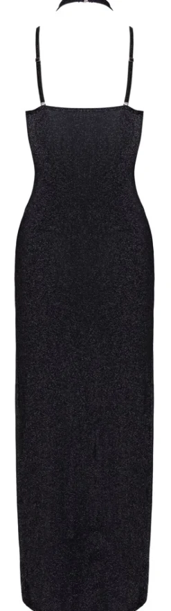 Langes Kleid mit Glitzer