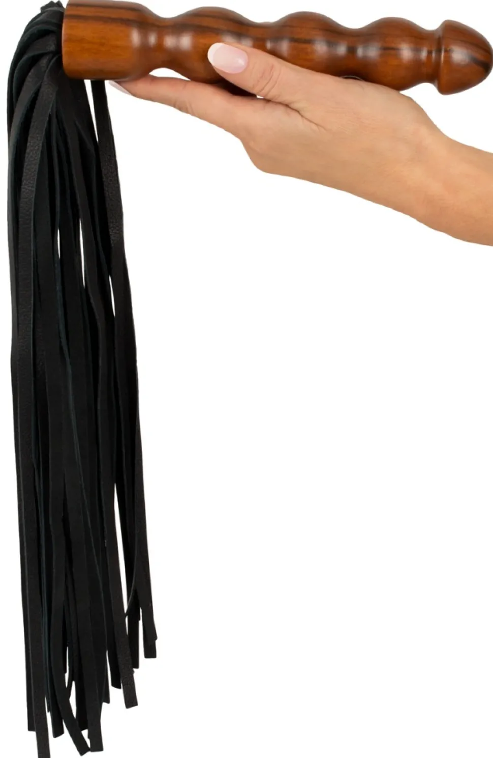 Leder Flogger mit Holzgriff