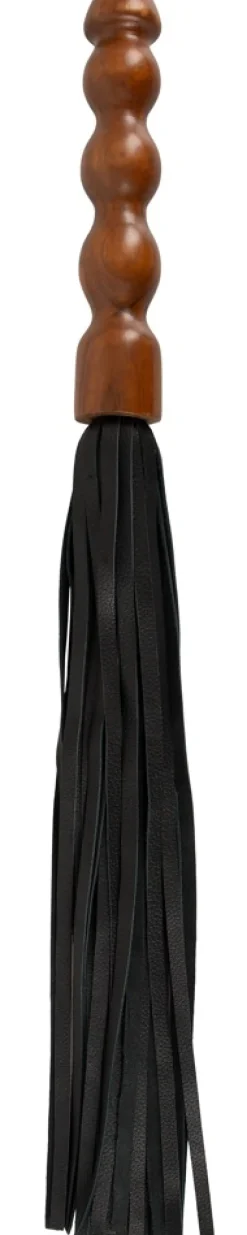 Leder Flogger mit Holzgriff