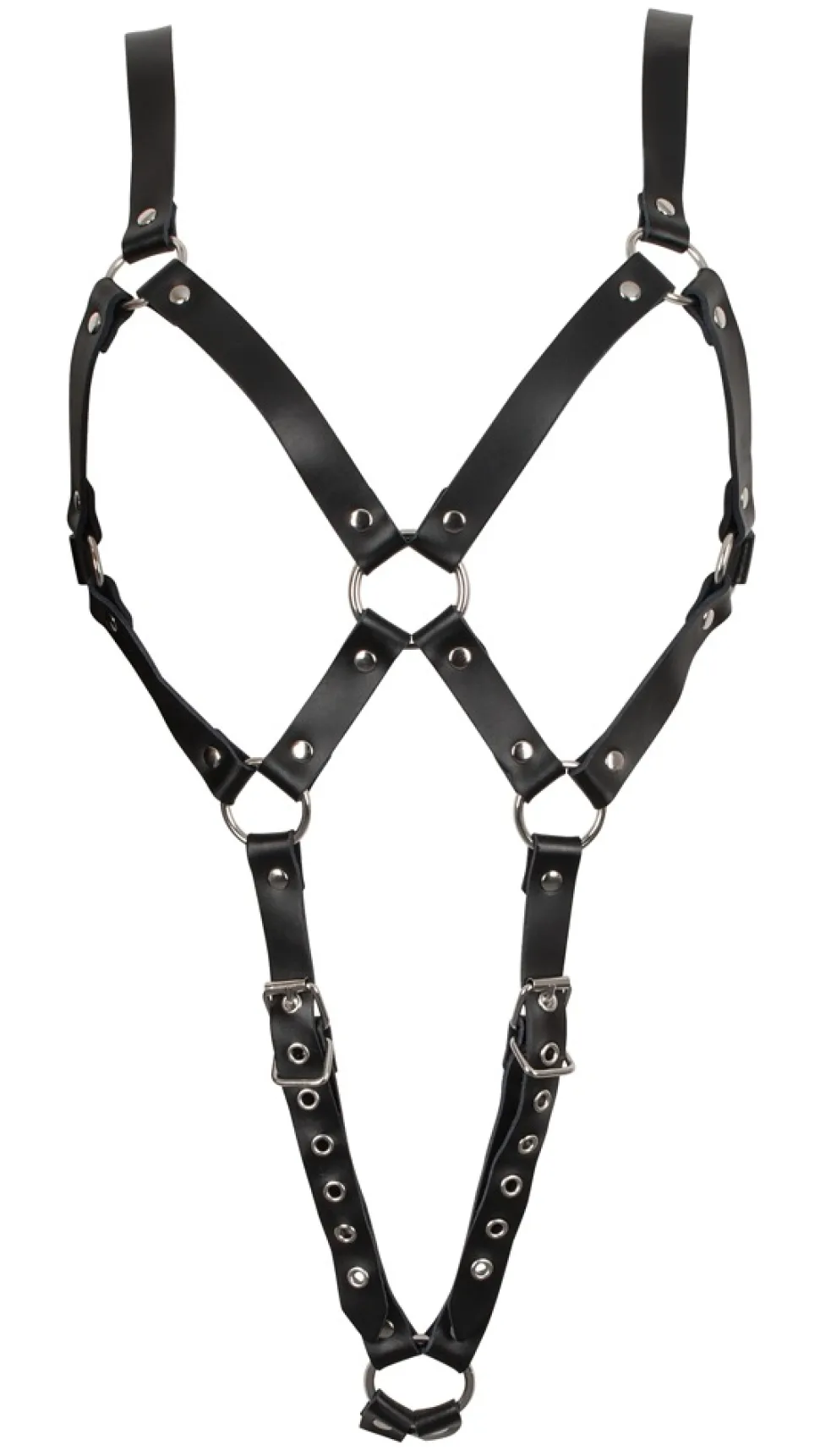 Leder Riemenbody schwarz