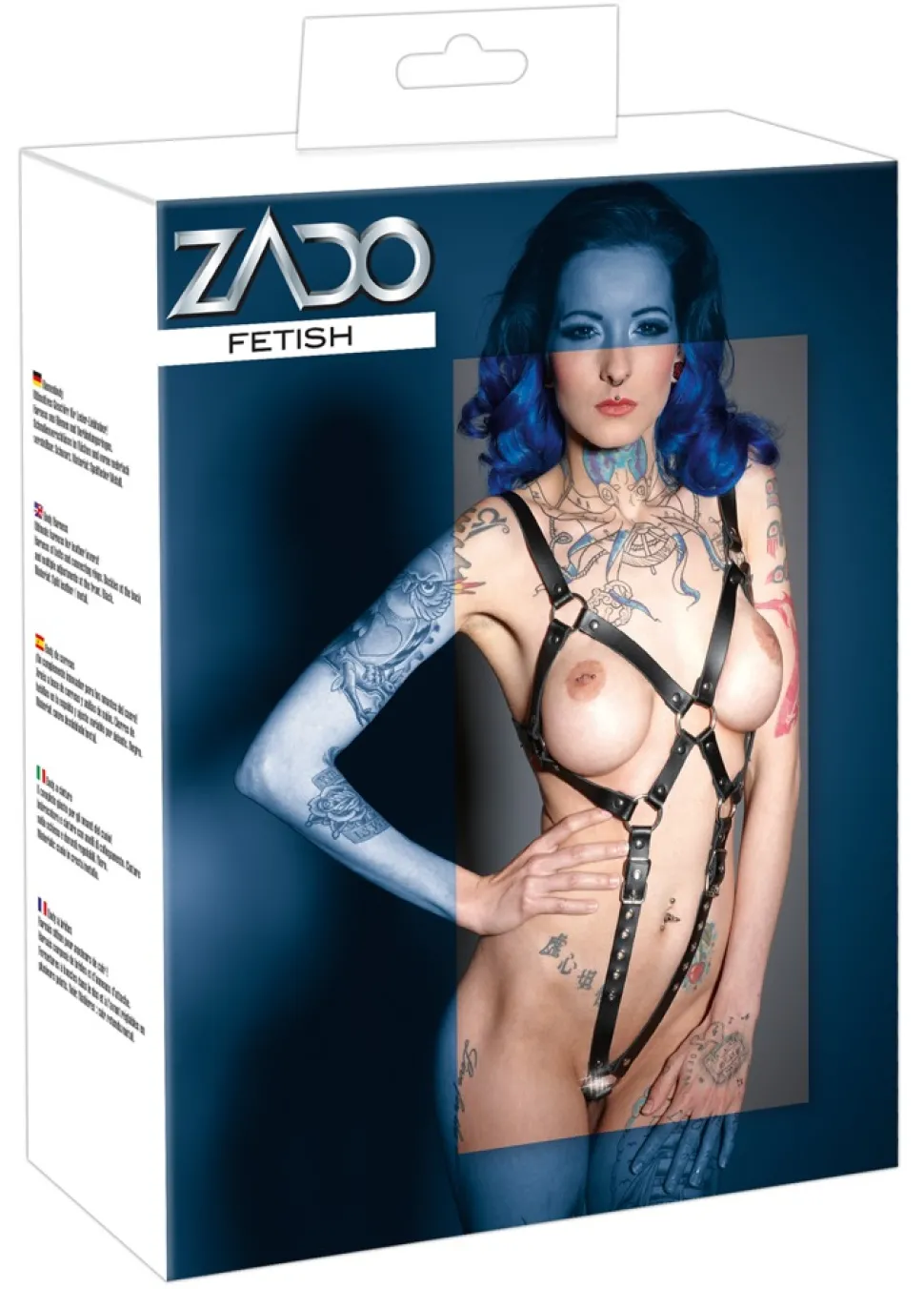 Leder Riemenbody schwarz