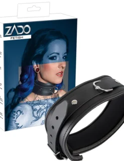 Leder-Halsfessel schwarz