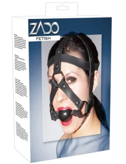 Leder-Kopfgeschirr mit Knebelball