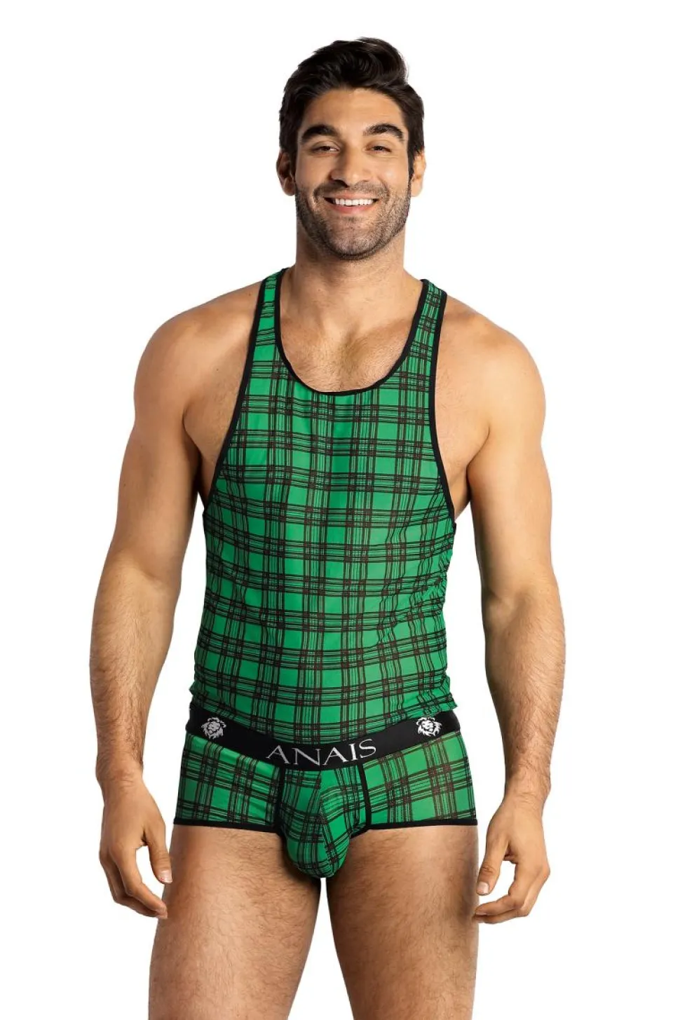 Magic Tank Top in grünem Karo-Muster