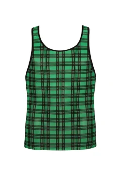 Magic Tank Top in grünem Karo-Muster