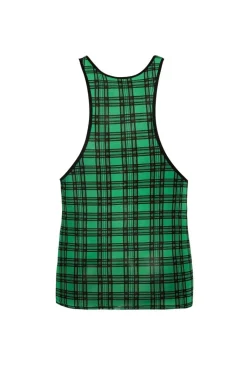 Magic Tank Top in grünem Karo-Muster