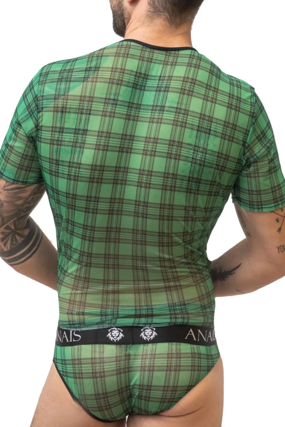 Magic T-Shirt in grünem Karo-Muster