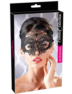 Maske Stickerei schwarz