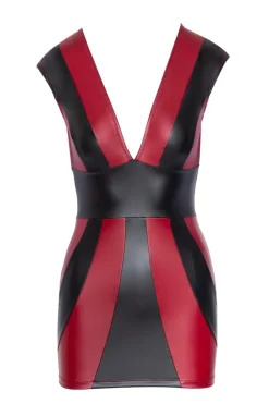 Mattlook Kleid schwarz-rot