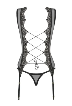 Meshlove Corset & Thong schwarz