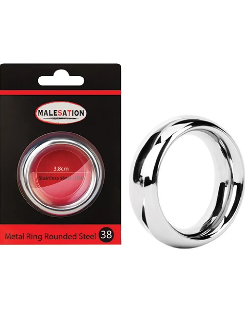 Metal Ring Rounded Steel 38 Cockring