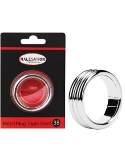Metal Ring Triple Steel 38 Penisring