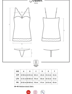 Miamor Chemise & String schwarz