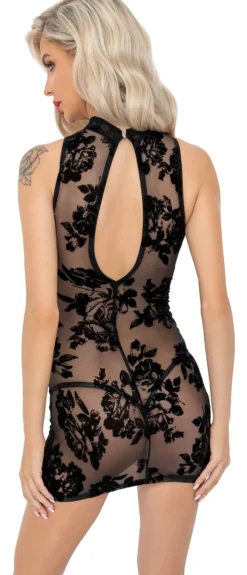 Mini-Kleid aus feinem Tüll mit floralem Muster im exklusivem Desing