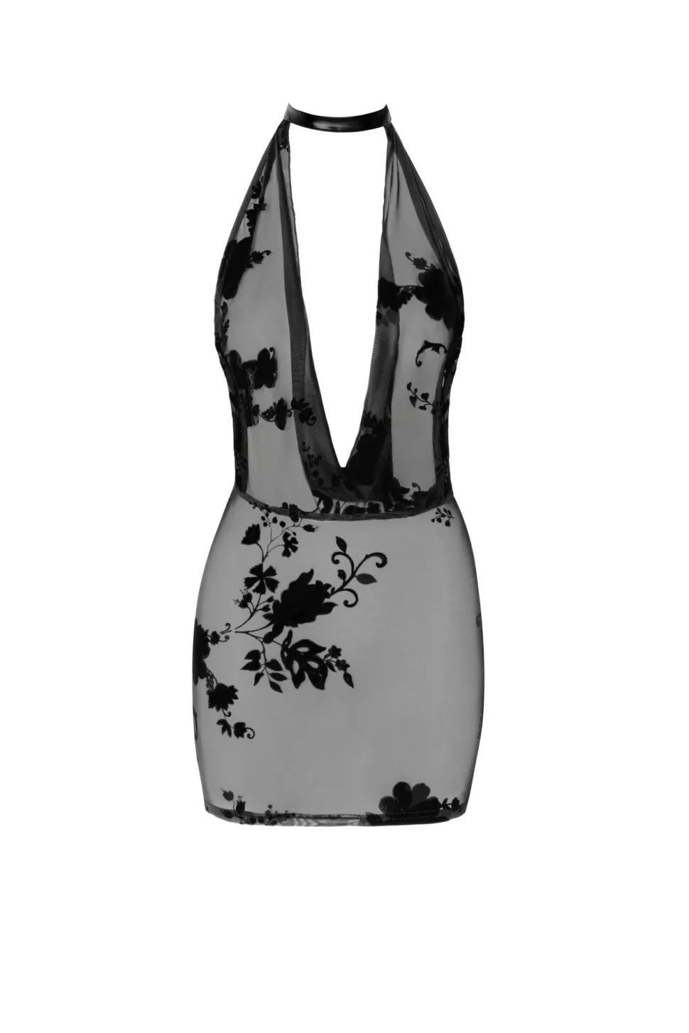 Minikleid aus Netzmaterial mit Kette