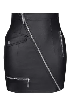 Minirock mit Tasche und Reißverschluss