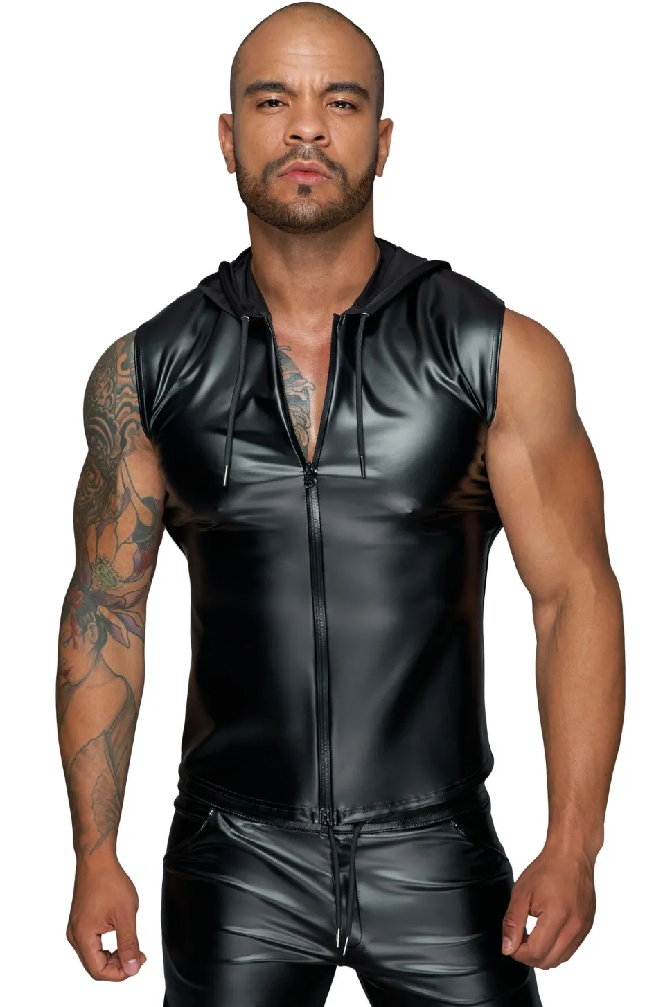 MissBehaved Collection-Kapuzenshirt mit Zwei-Wege Zipper H062 schwarz