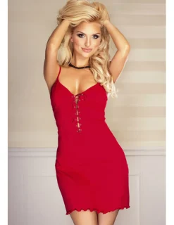 Nachtkleid Tropic rot