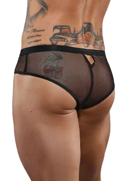 Netz Slip mit Lackeinsatz