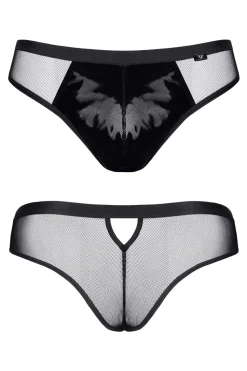 Netz Slip mit Lackeinsatz