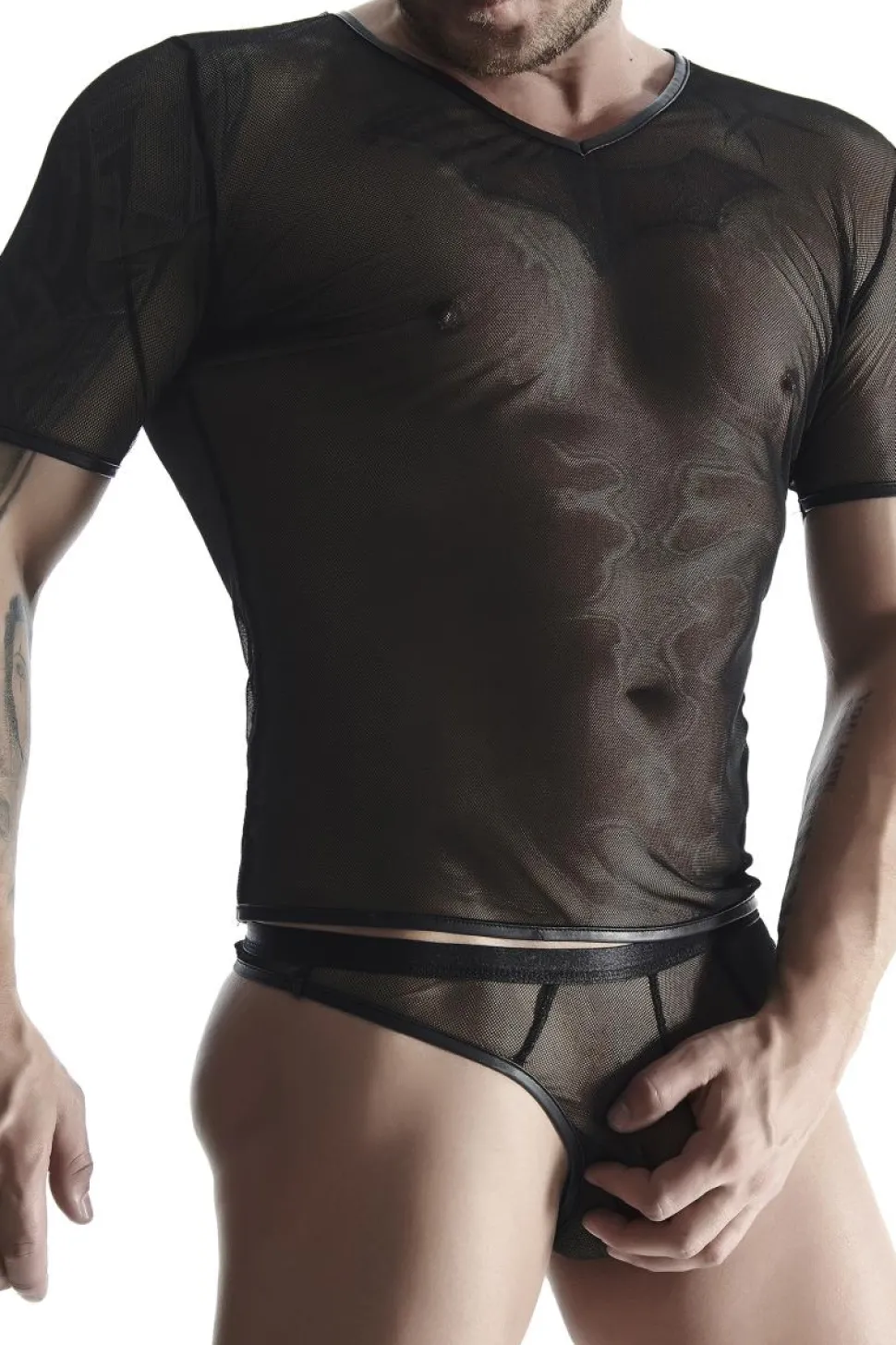 Netz T-Shirt mit feinen Details