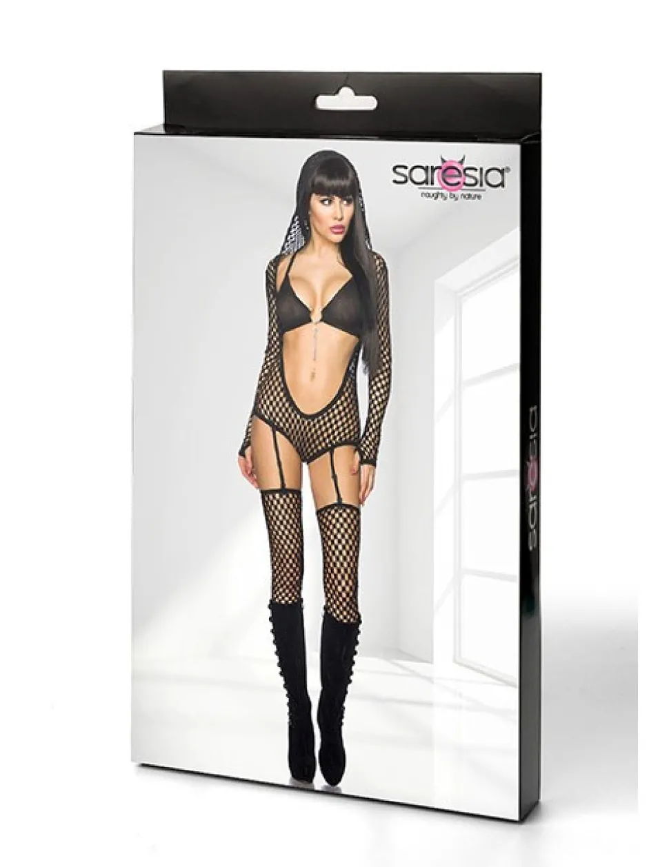 Netz-Outfit von Saresia schwarz