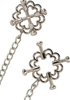 Nippelklemmen mit Kette aus Edelstahl