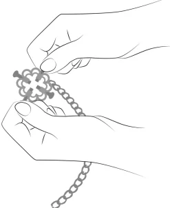 Nippelklemmen mit Kette aus Edelstahl