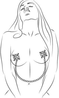 Nippelklemmen mit Kette aus Edelstahl