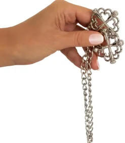 Nippelklemmen mit Kette aus Edelstahl