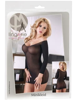 Nylonminikleid schwarz