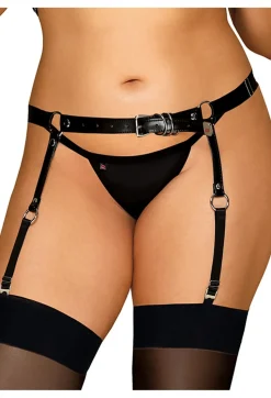 OB A756 harness garter belt black Size Plus XL/XXL