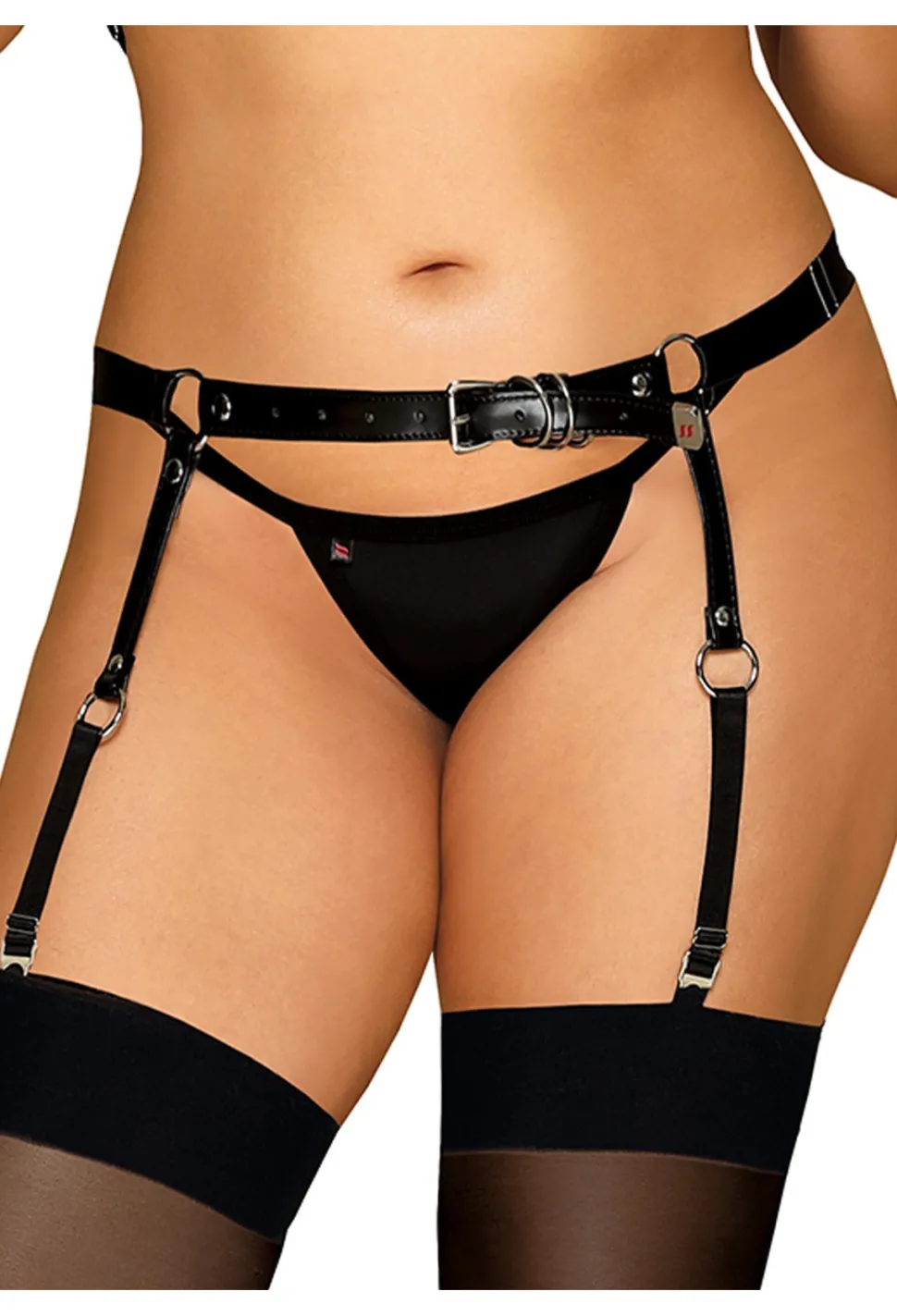 OB A756 harness garter belt black Size Plus XL/XXL