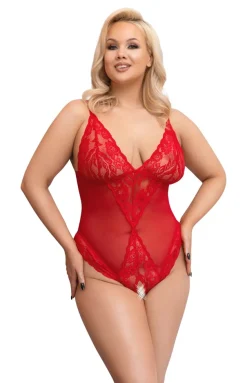 Ouvert Spitzen-Body Powernet Mash