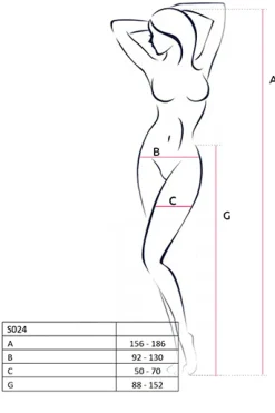 Ouvert Strumpfhose S024 weiß von Passion Universalgröße