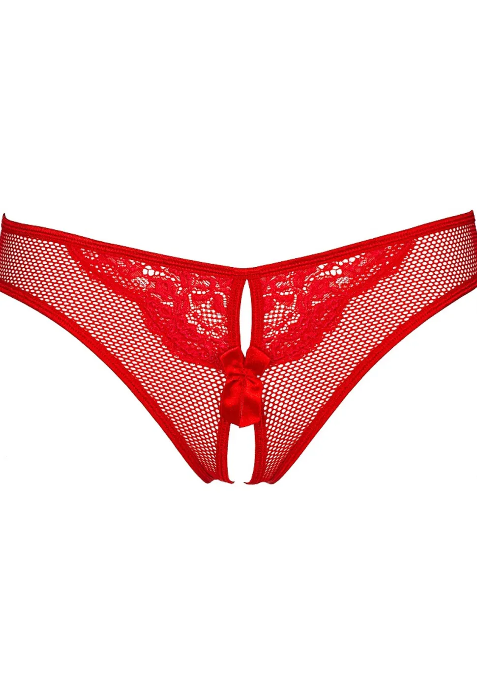 Ouvert-Panty Blütenspitze Netzstoff