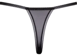 Ouvert-String mit Perlenkette Tüll Powernet