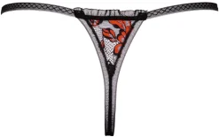 Ouvert-String mit Perlenkette Spitze Strasssteine