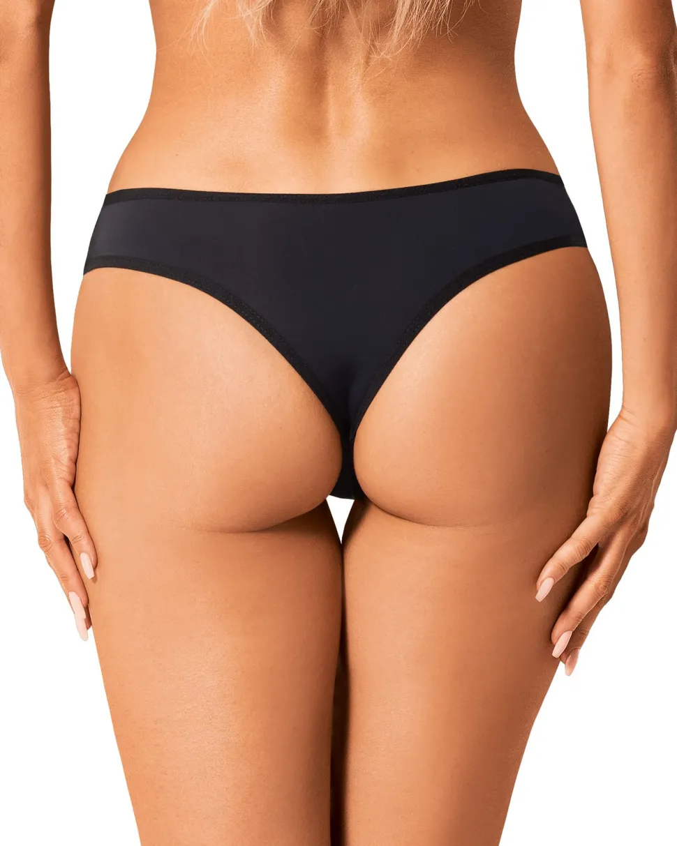 Panties mit feiner Spitze in schwarz