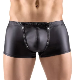 Pants im edlem Mattlook mit Strass-Reißverschluss aus weichem Material