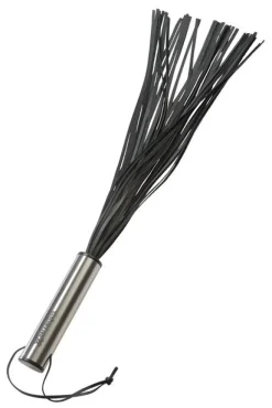 Peitsche '40 Straps' mit Edelstahlgriff schwarz