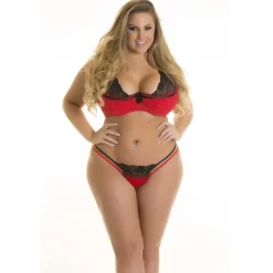 Plus Size BH Neckholder Spitze Tüll