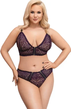 Plus Size BH-Set Bustier Slip Spitze