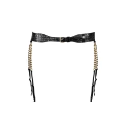 Plus Size Strapsgürtel Ketten Schlangenlederoptik