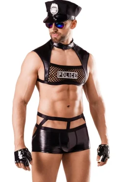 Polizisten-Kostüm schwarz