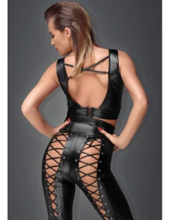 Powerwetlook Top mit Schnürung